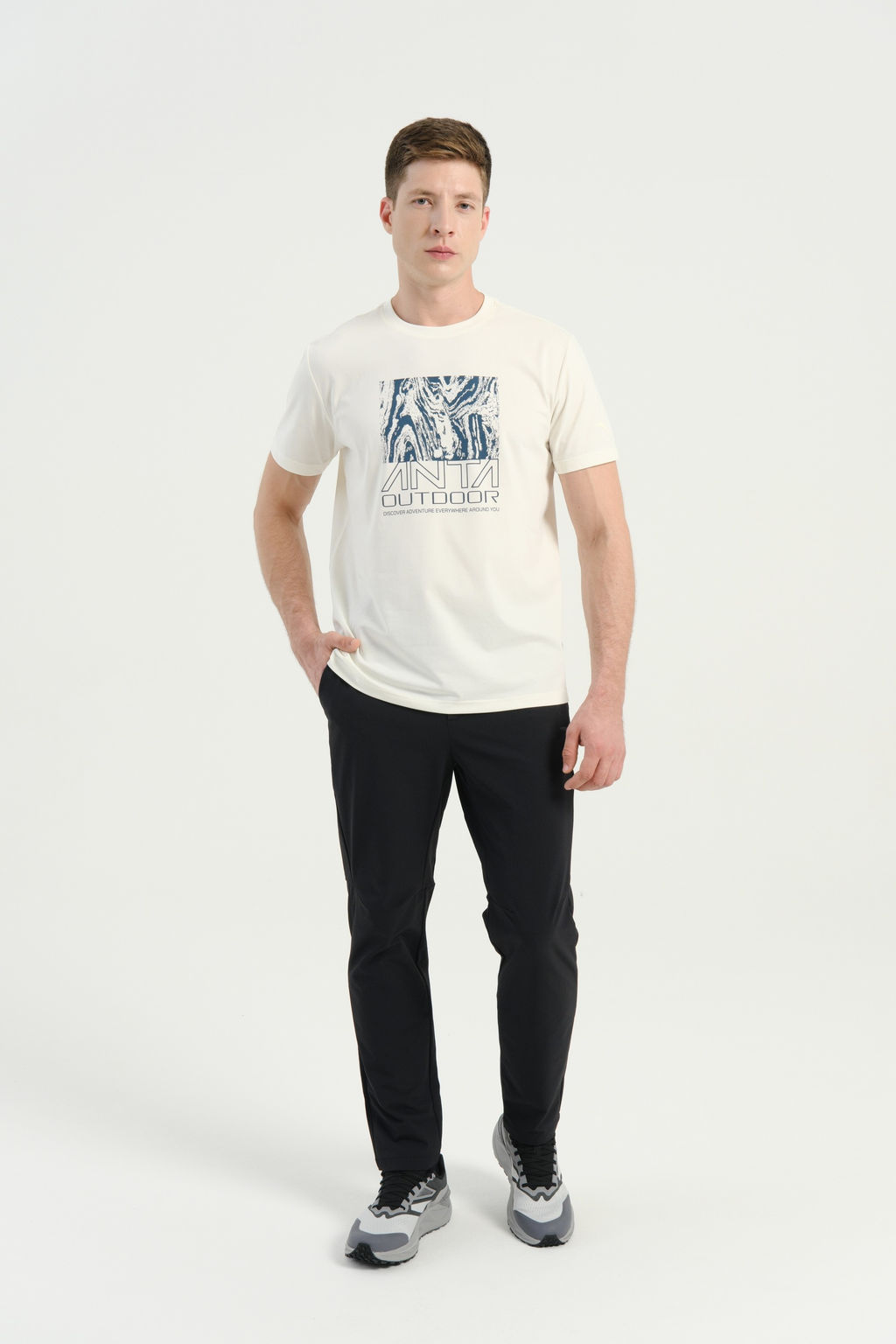 Футболка Бежевый CAMPING SS Tee - Anta фото 3