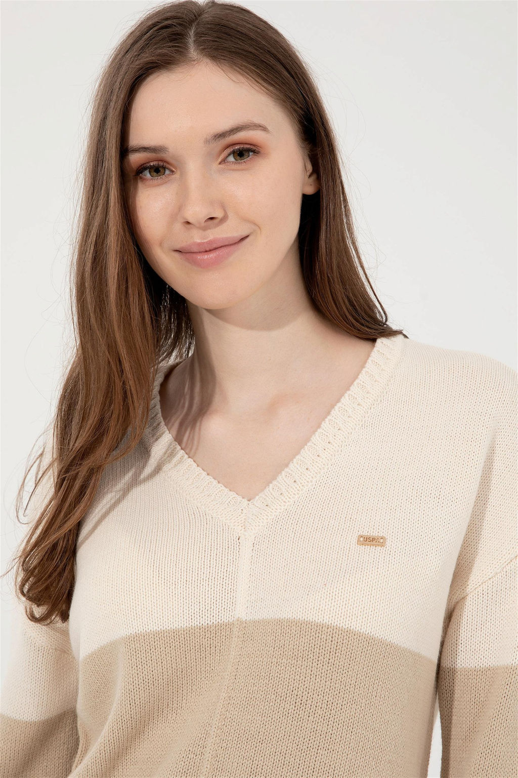 Женский свитер из каменного меланжа Неожиданная скидка в корзине - U.s. polo assn фото 3