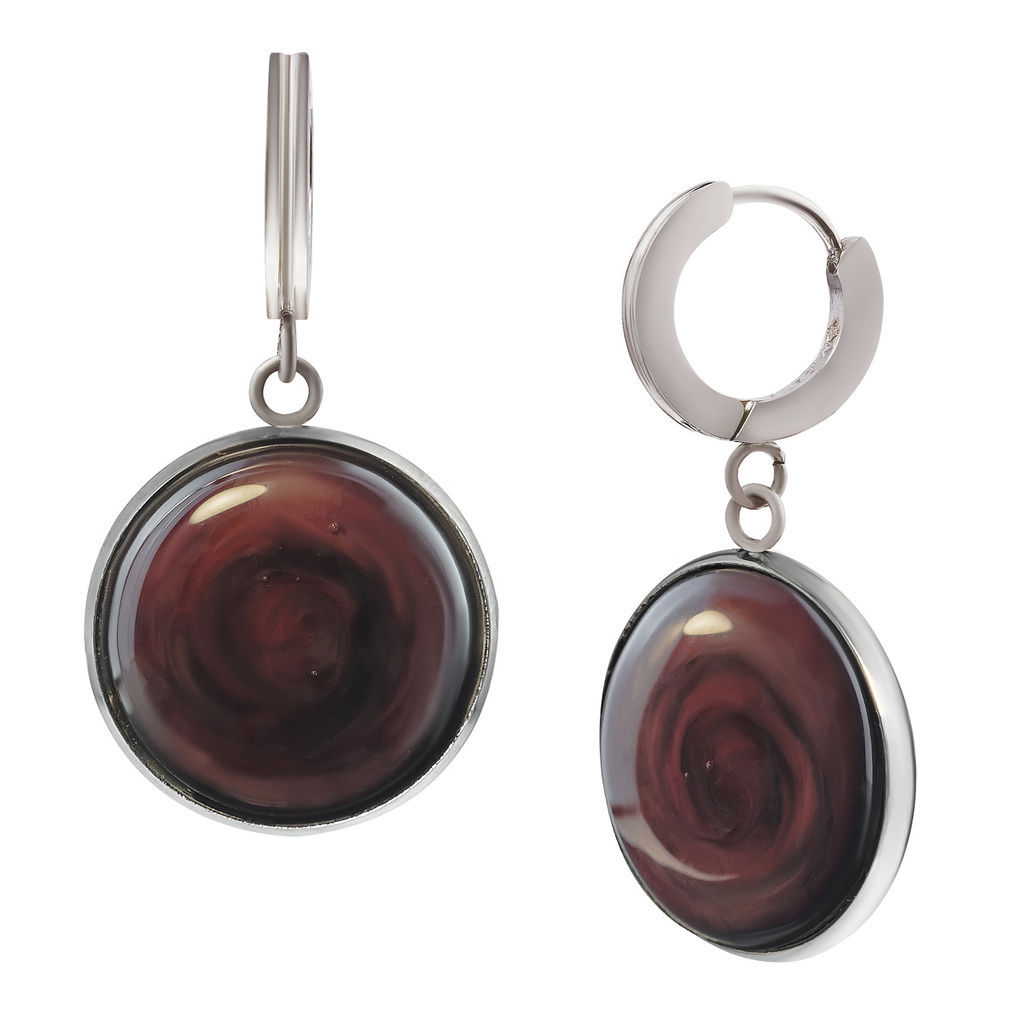 Серьги из муранского стекла MAROON LS3550