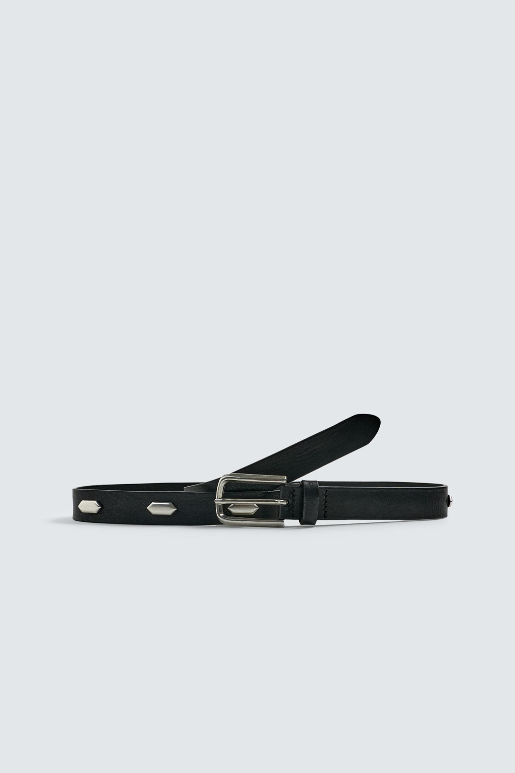 LIMITED EDITION LEATHER STUDDED BELT - Zara фото 5