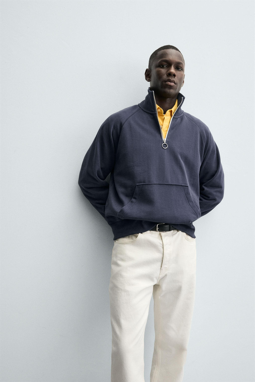 QUARTER-ZIP SWEATSHIRT - Zara фото 5