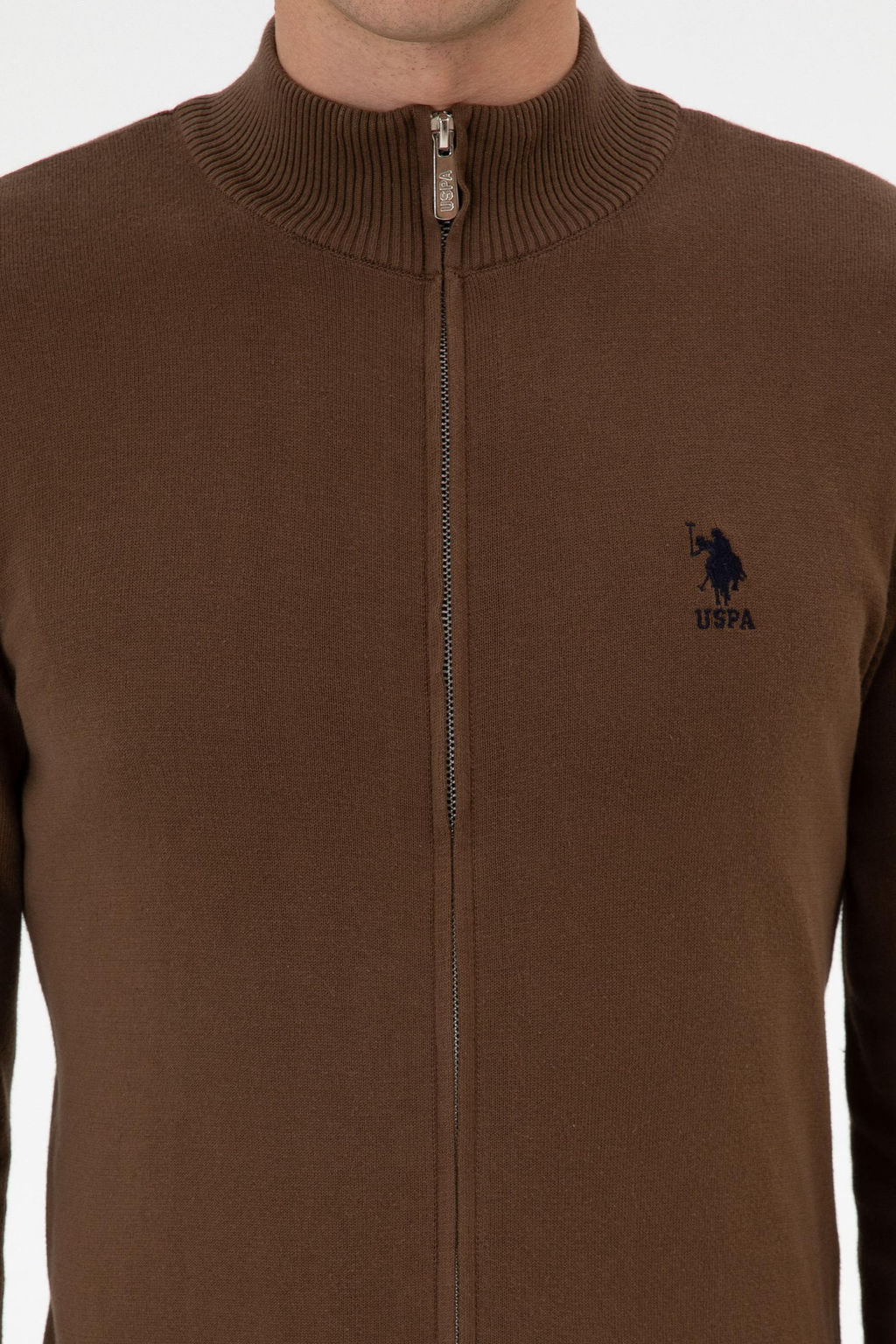 Erkek Slim Fit Kahverengi Triko H_rka - U.s. polo assn фото 13