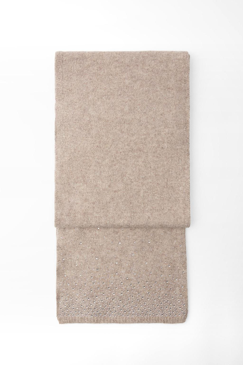 FINE KNIT SCARF WITH RHINESTONES - Zara фото 3