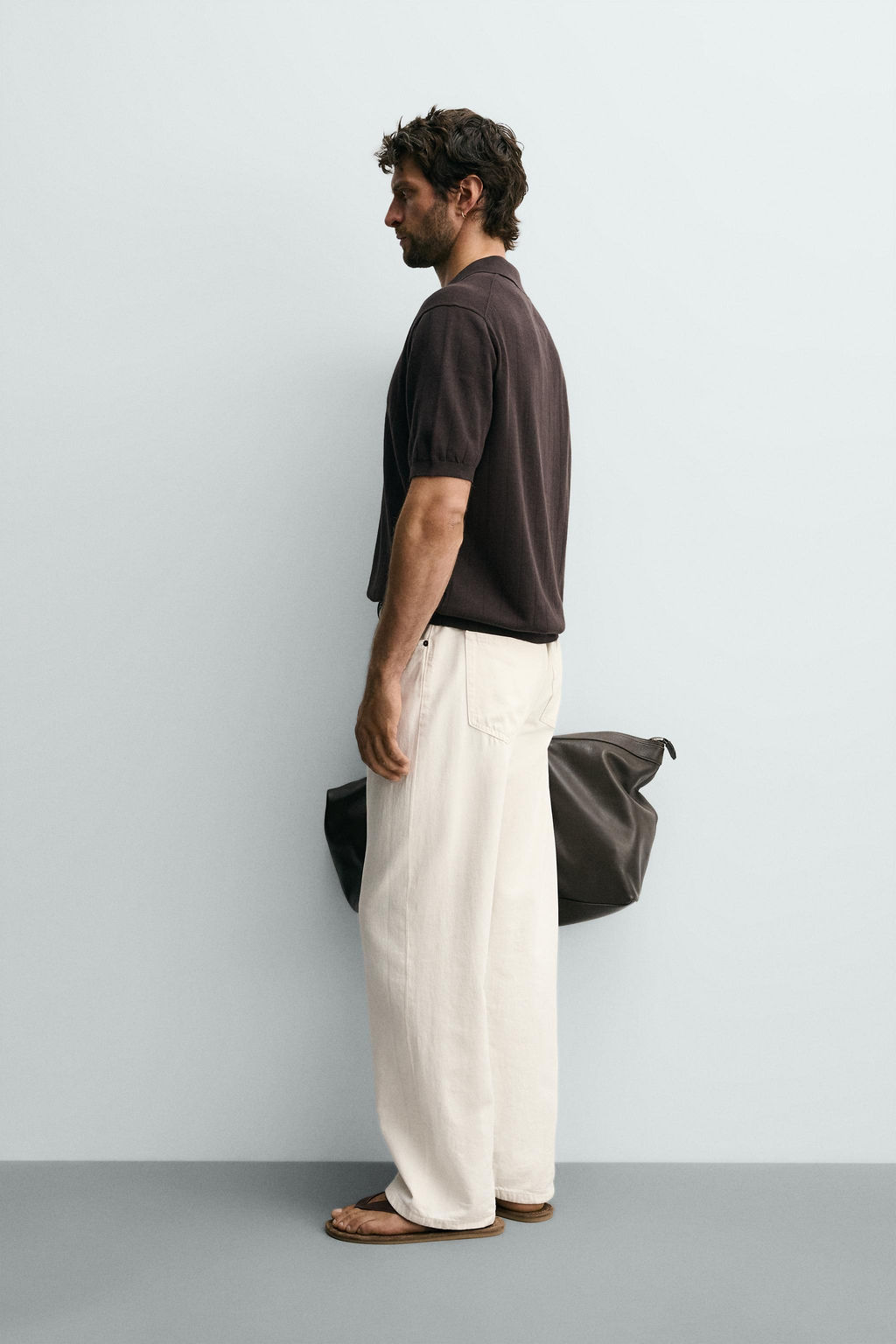 POLO PUNTO CANAL? REGULAR FIT / Chocolate - Zara фото 5