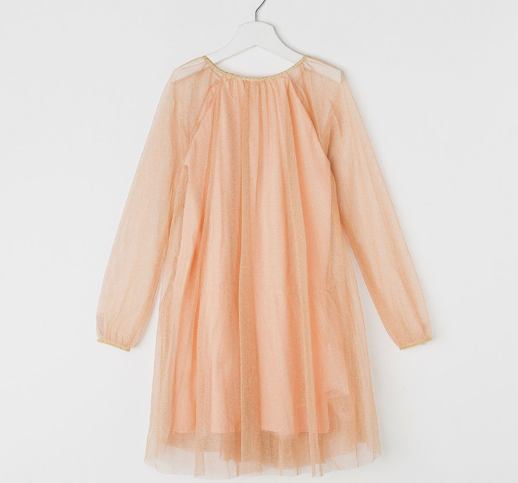CRB wear/CAK 61689 Платье для девочки, персиковый/Ex.Cherubino  фото 4
