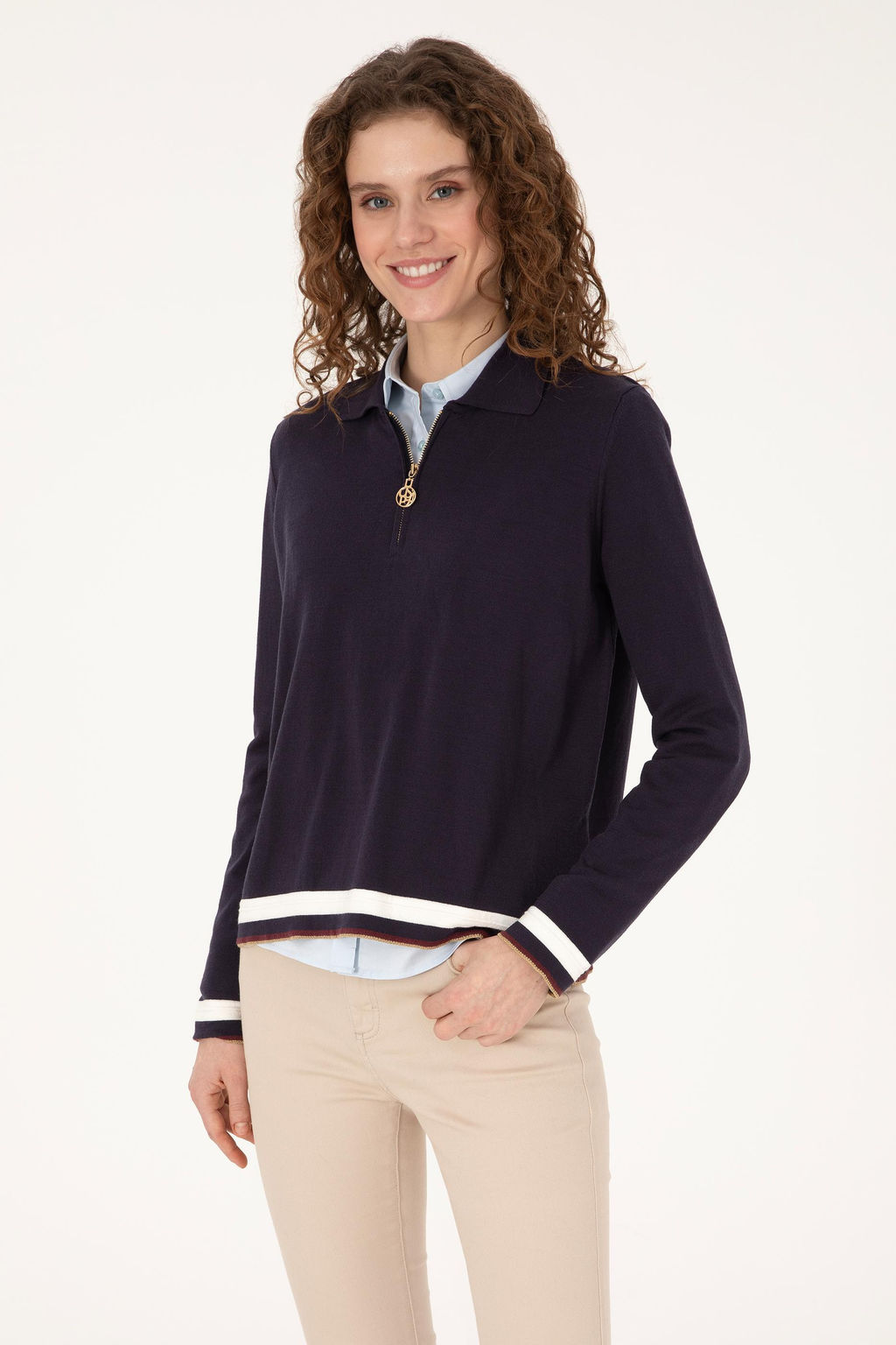 Kad_n Lacivert Kazak - U.s. polo assn фото 3