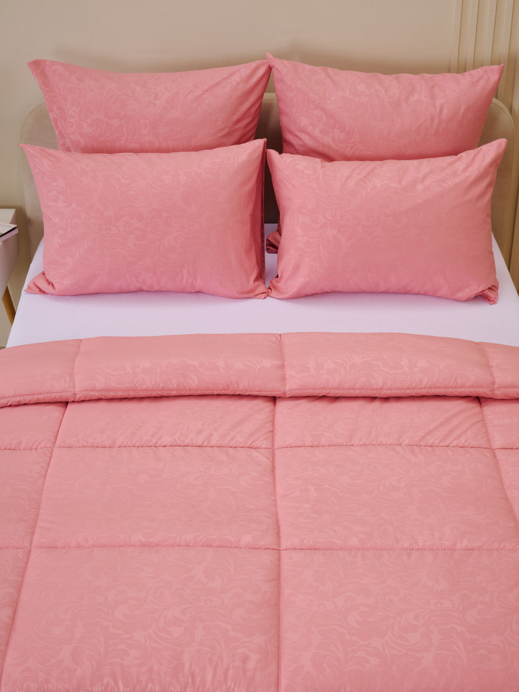 Одеяло всесезонное Микрофибра Узор - Розовое 220x240