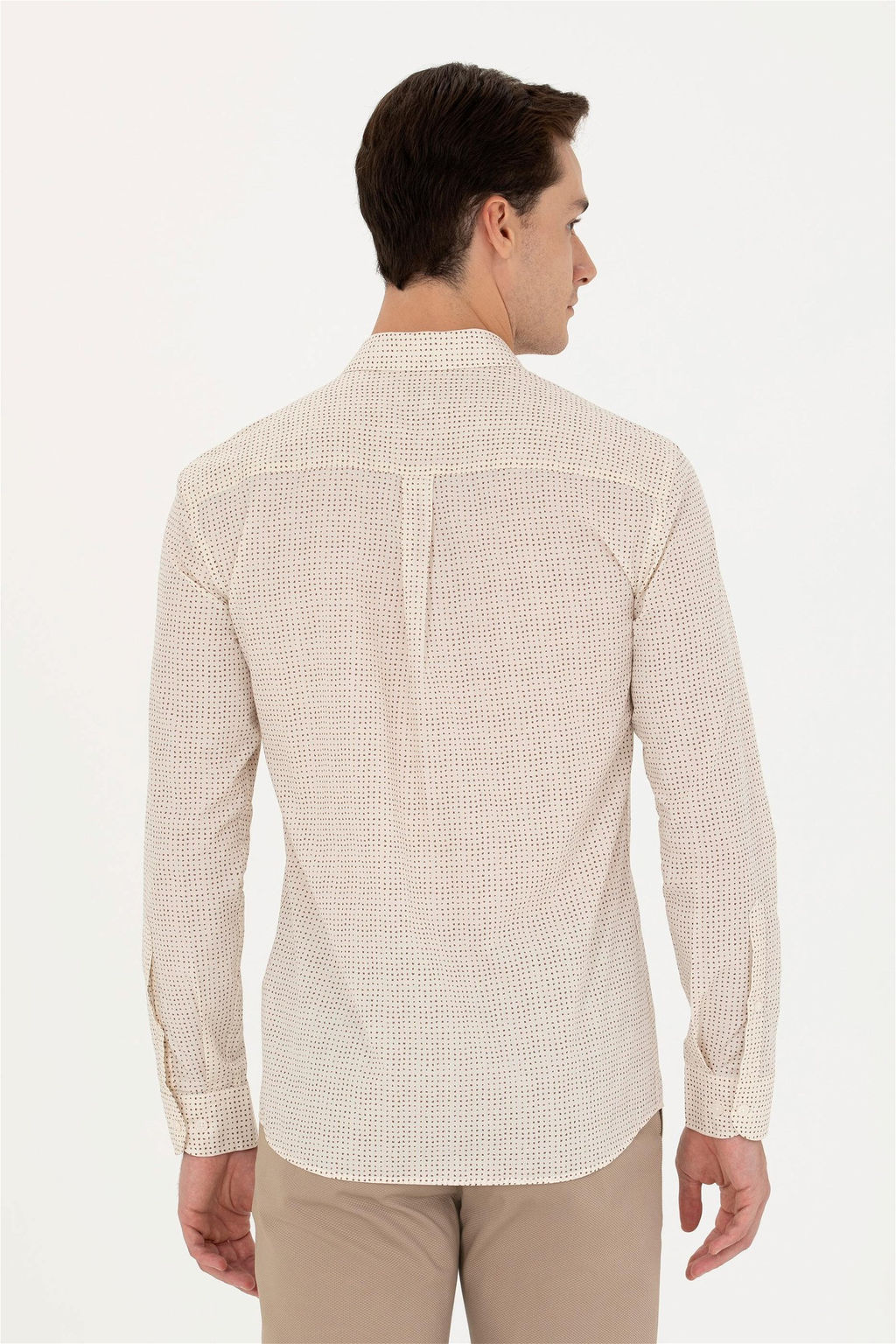 U. S. Polo Assn Мужская рубашка с длинным рукавом Stone - U.s. polo assn фото 5