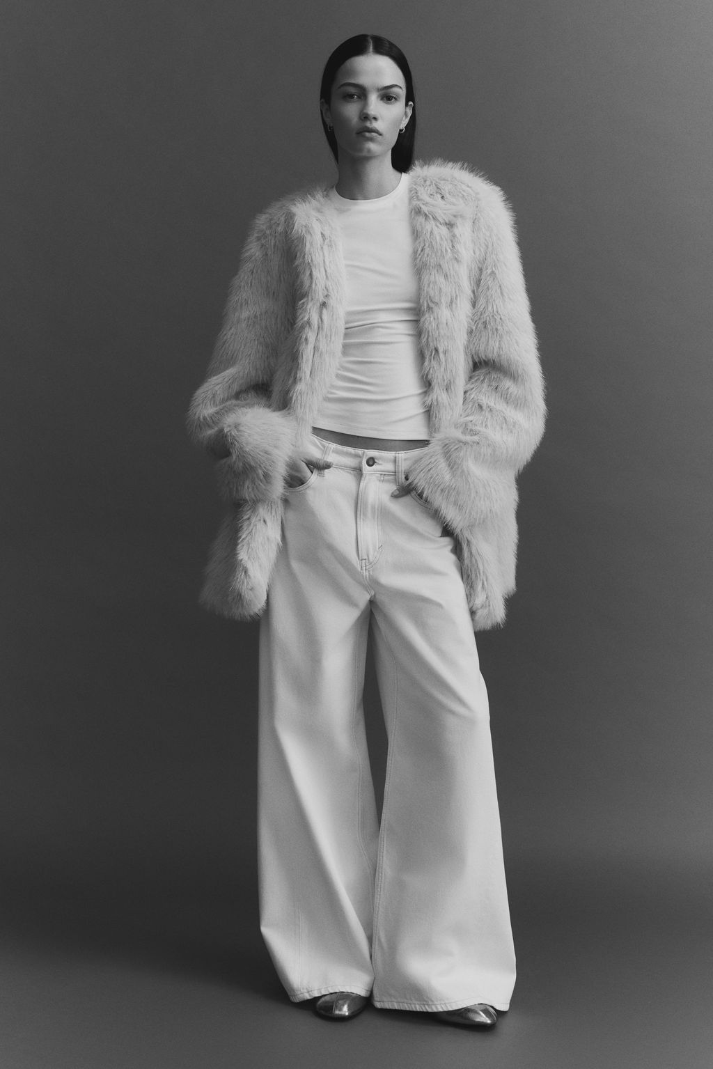 Abrigo efecto pelo - H&m фото 6