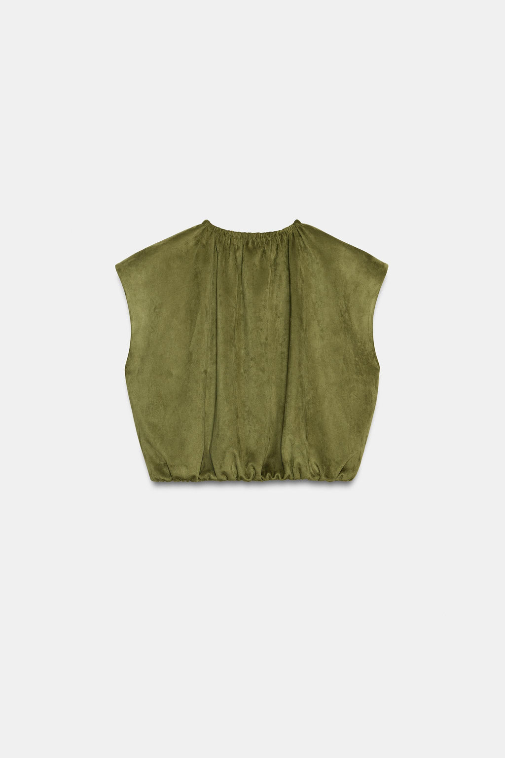 TOP GLOBO EFECTO ANTE / Khaki - Zara фото 8