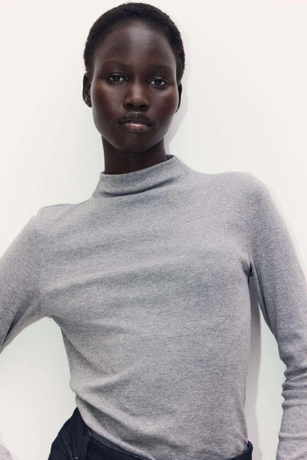 Top con cuello perkins - H&m фото 4