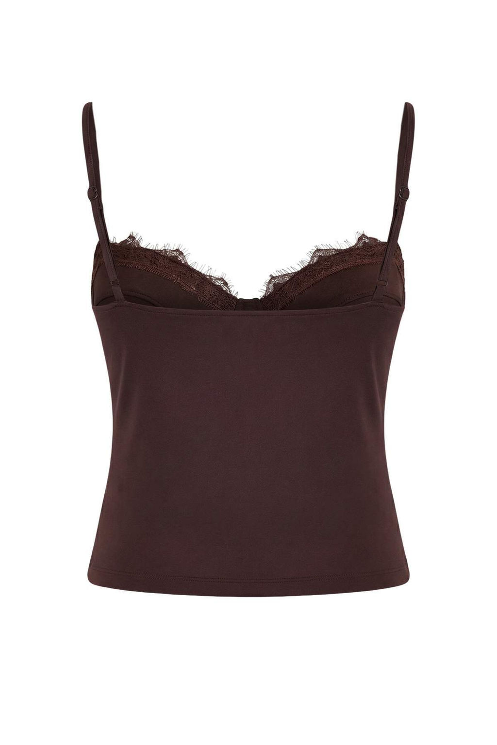 Kahverengi Dantel Garnili Kapl? Party Bluz TPRSS26BZ00010