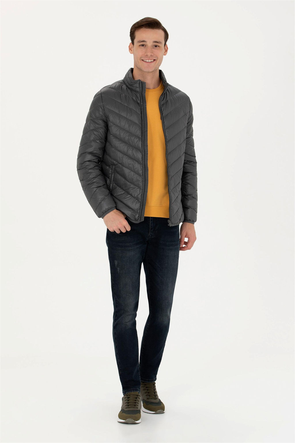 U. S. Polo Assn / Мужское пальто антрацитового цвета - U.s. polo assn фото 11