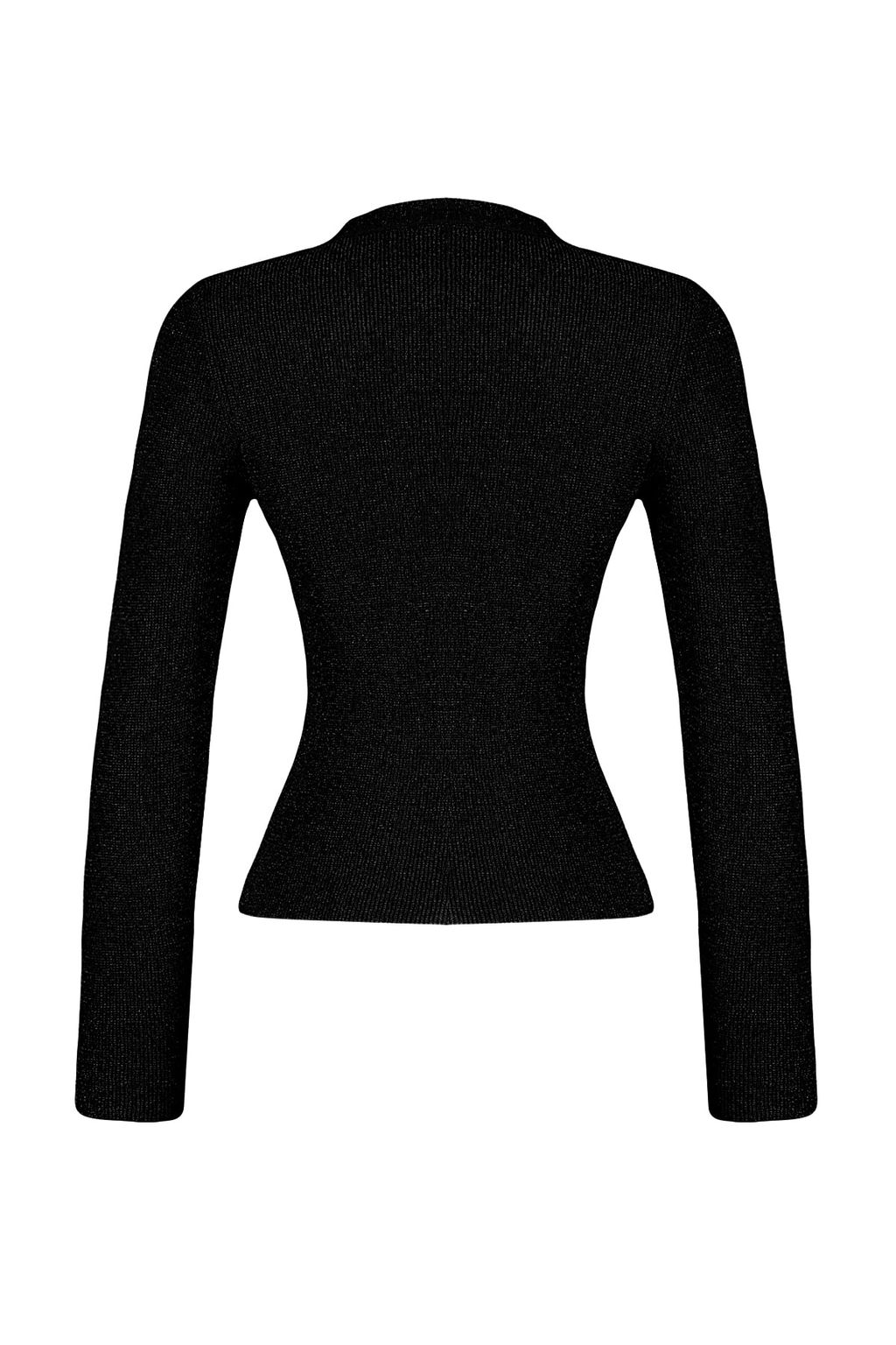 Siyah Simli Y?rtmac Detayl? Triko Kazak TWOAW24KZ00660 - Trendyolmilla фото 8