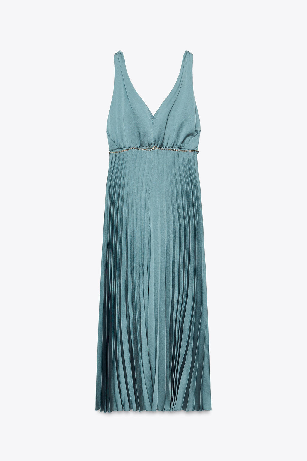 PLEATED MIDI DRESS WITH BELT - Zara фото 8