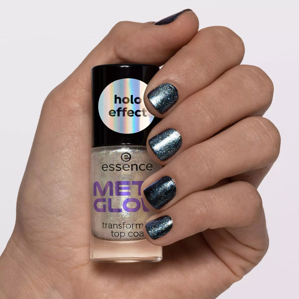essence Топовое покрытие для ногтей Meta Glow transforming top coat 8 мл  фото 4