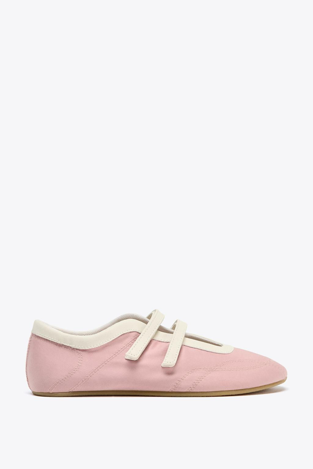SATIN EFFECT TOPSTITCHED BALLERINAS - Zara фото 14