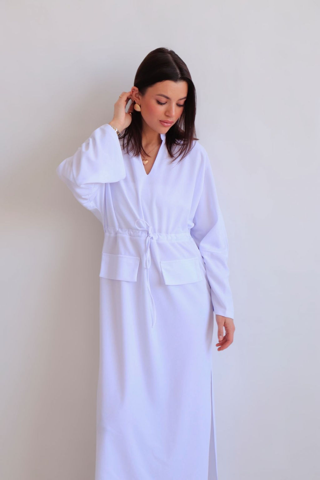 Martichelli Платье на кулиске белое  фото 2