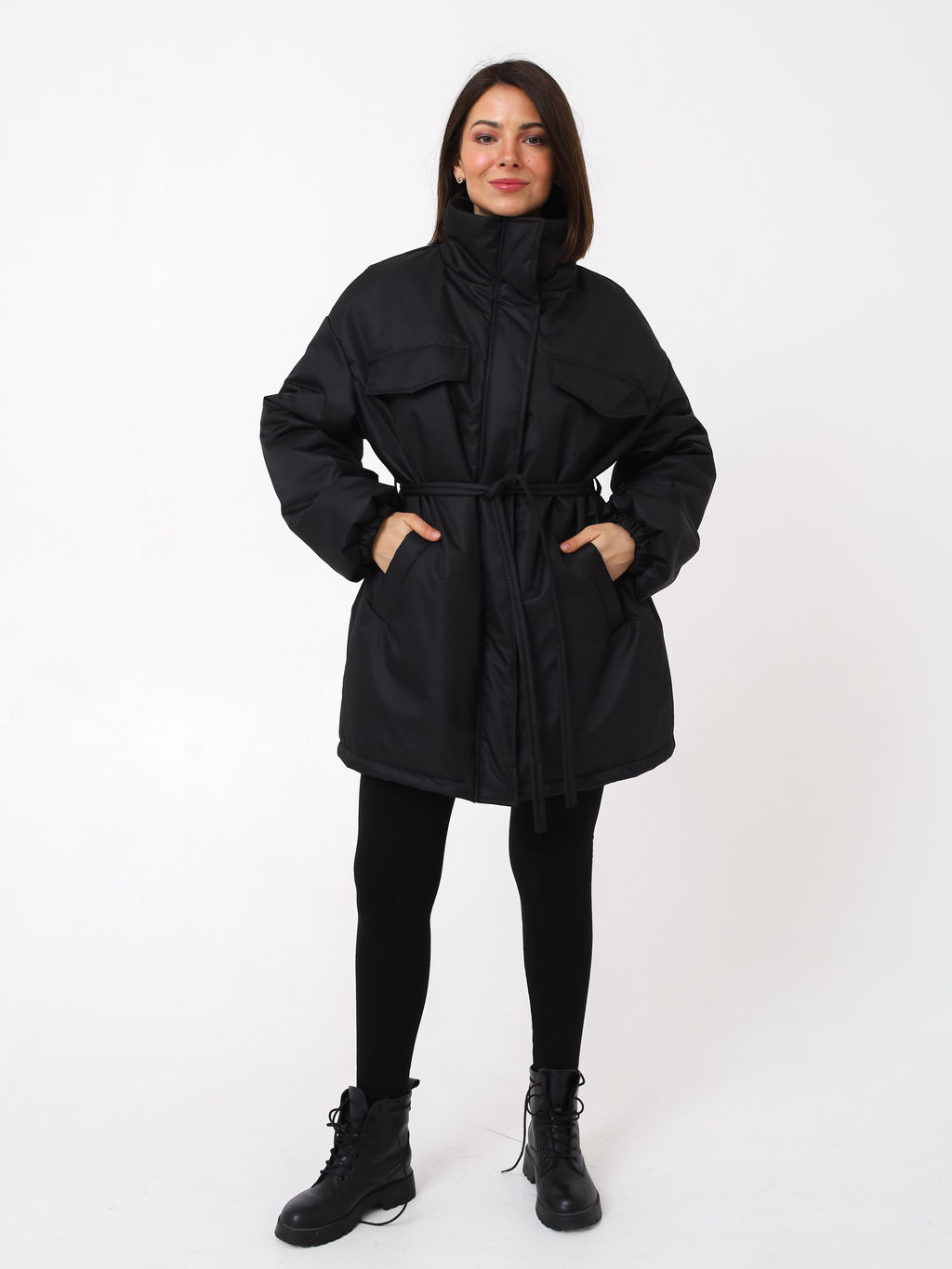 Куртка-парка женская, черная - Inzibe фото 5
