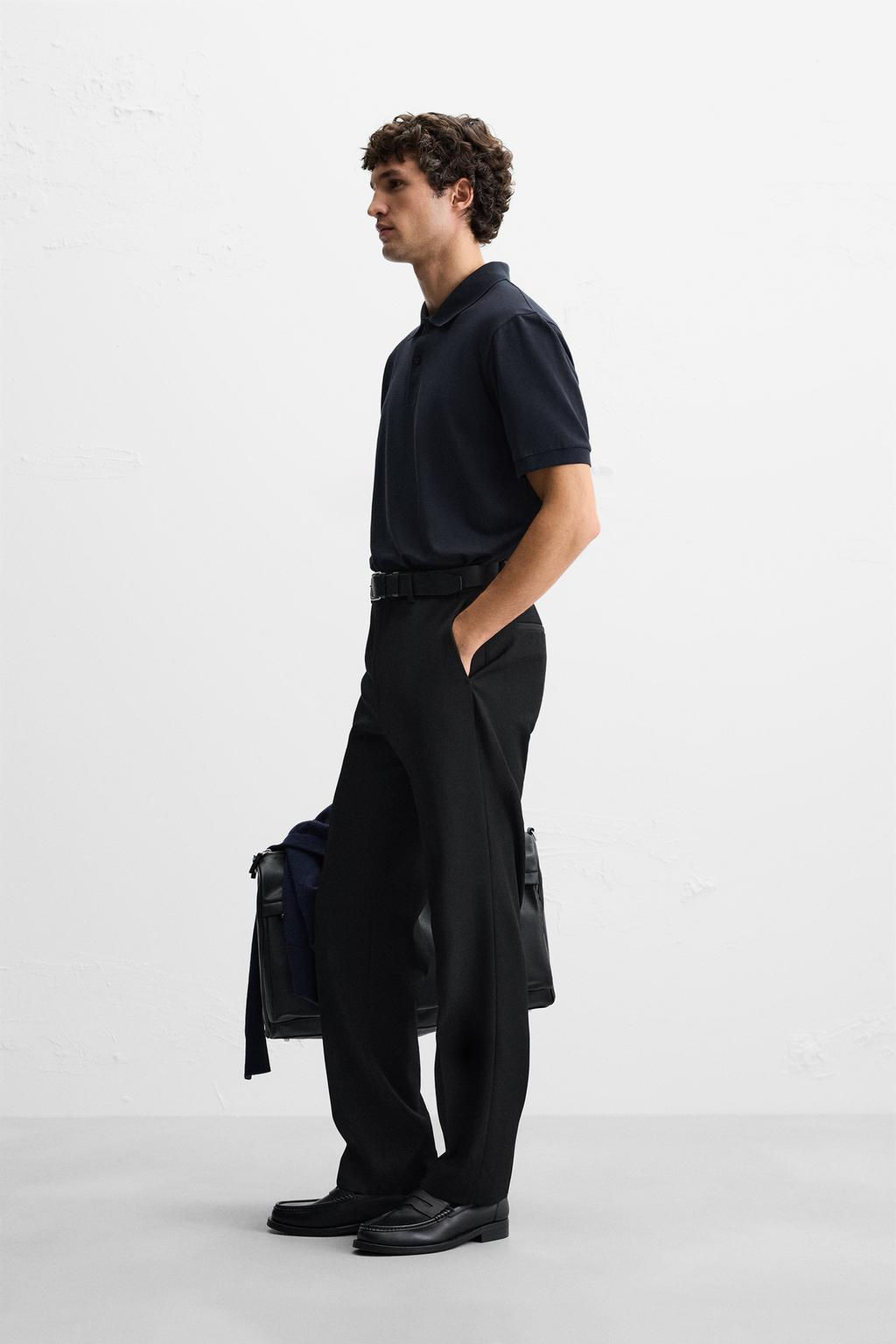 BASIC PIQUE TEXTURE POLO SHIRT - Zara фото 5