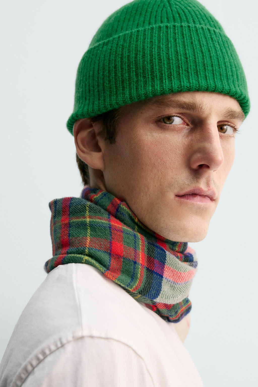 GORRO BEANIE 100% CASHMERE AARON LEVINE X ZARA / Verde  фото 3