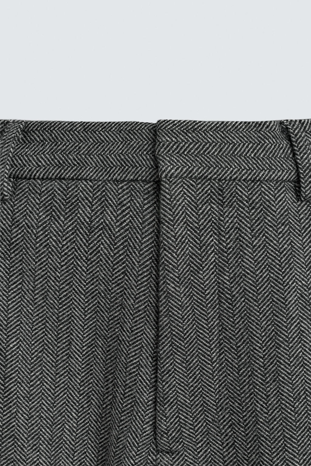HERRINGBONE TEXTURED SUIT TROUSERS WITH WOOL - Zara фото 23