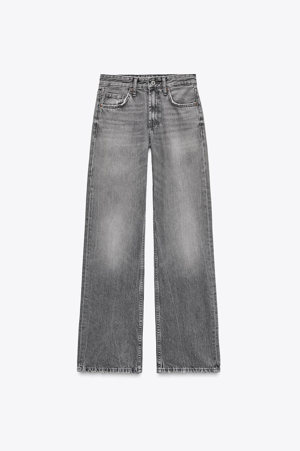 TRF WIDE-LEG MID-RISE FULL LENGTH JEANS - Zara фото 13