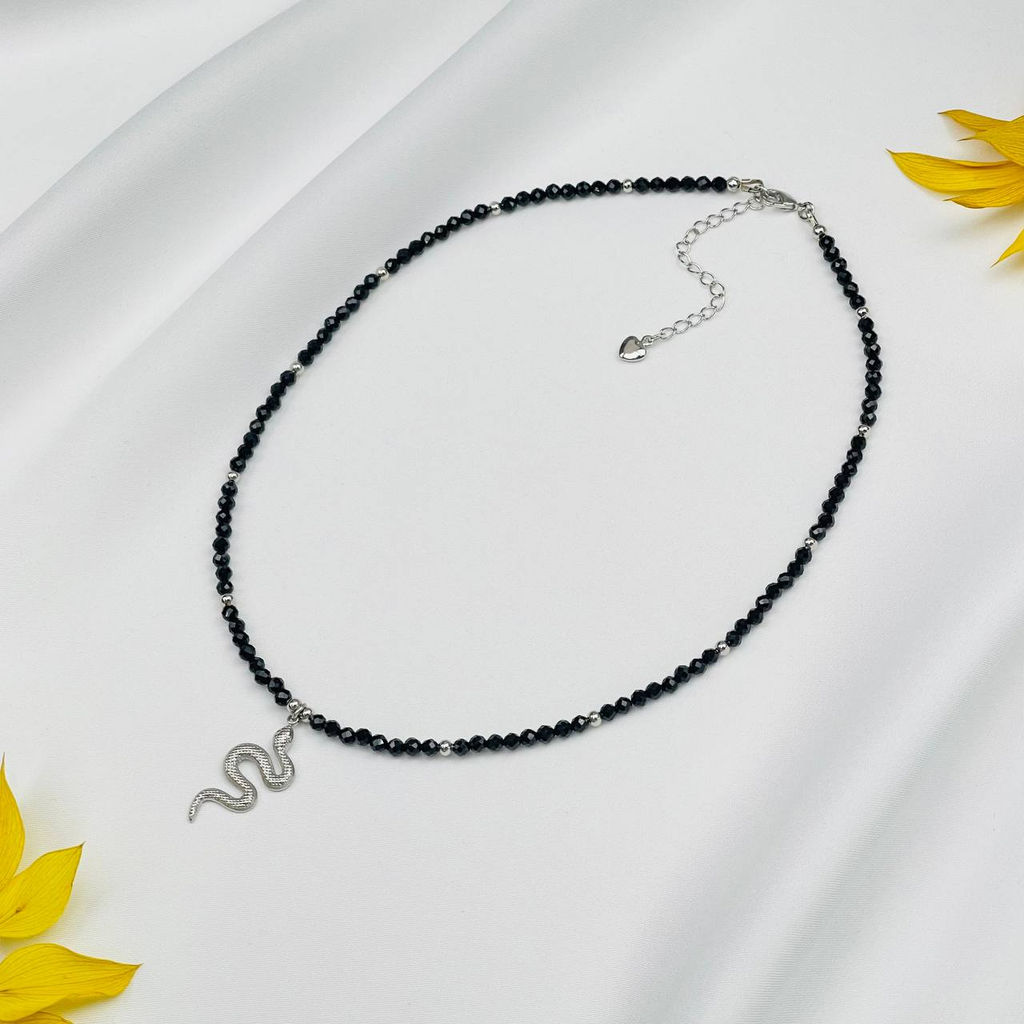 Колье из Шпинели с подвеской "Змея" 42 см +