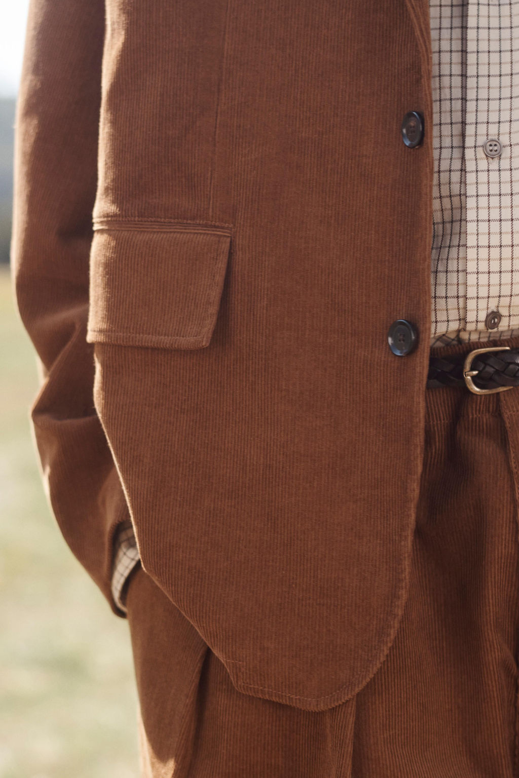 LIMITED EDITION RELAXED FIT CORDUROY SUIT BLAZER - Zara фото 5