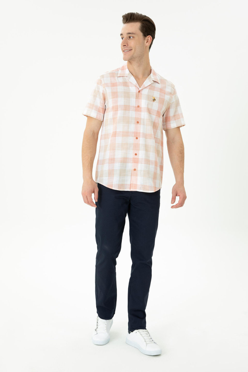 U. S. Polo Assn Мужская рубашка с коротким рукавом в плитку - U.s. polo assn фото 18