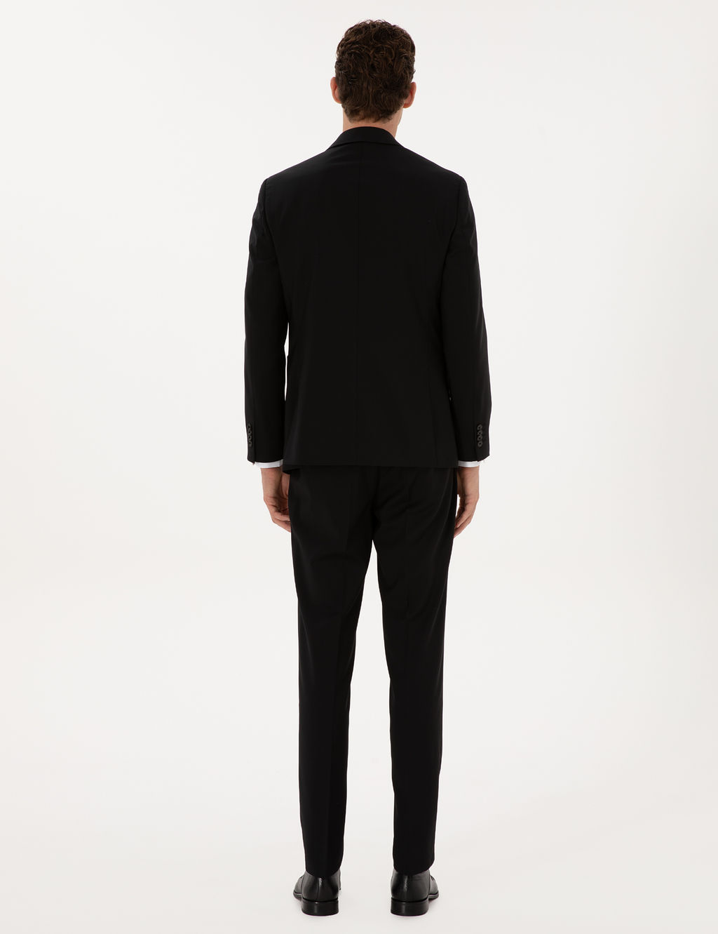 Siyah Ex. Slim Fit %100 Y_n Kruvaze Tak_m Elbise