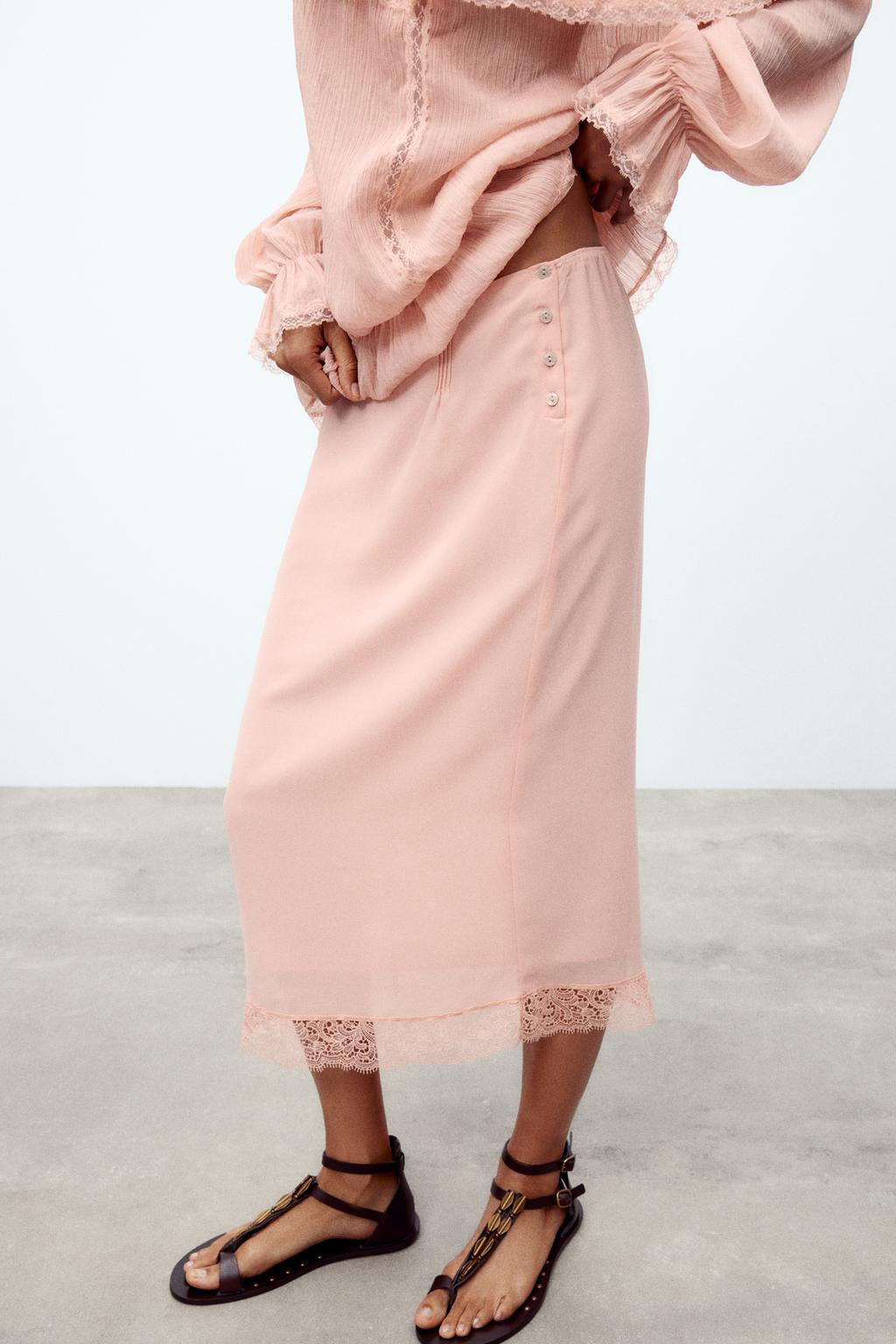 LACE MIDI SKIRT - Zara фото 2