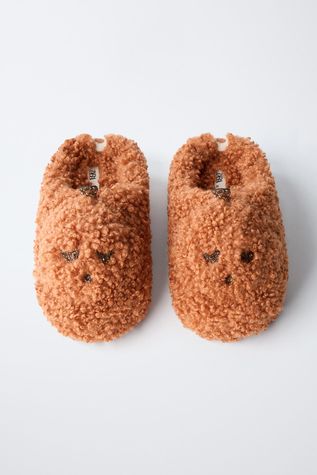 FAUX SHEARLING PUMPKIN SLIPPERS - Zara фото 8