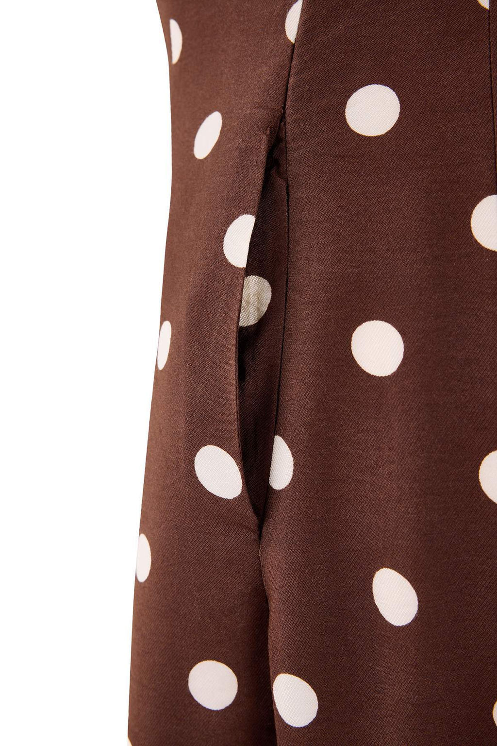 Kahverengi Puantiyeli Baglama Detayl? Midi Dokuma Elbise TWOSS26EL00055 - Trendyolmilla фото 3