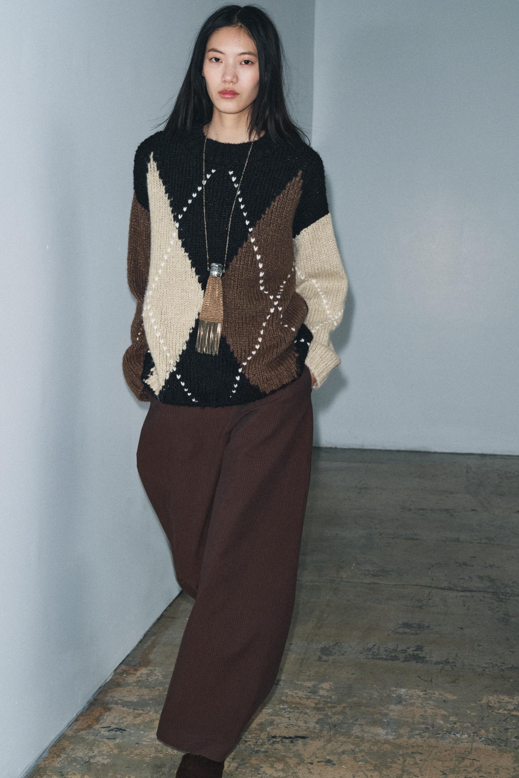 DIAMOND KNIT SWEATER - Zara фото 15