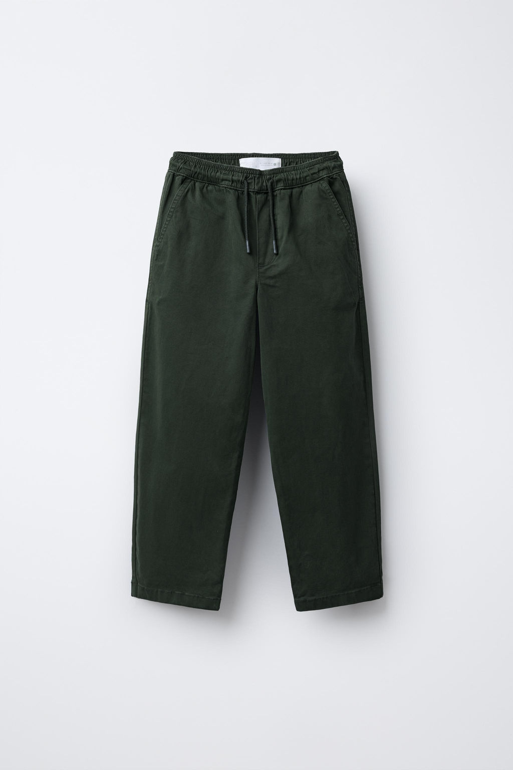 STRAIGHT FIT TROUSERS WITH LABEL