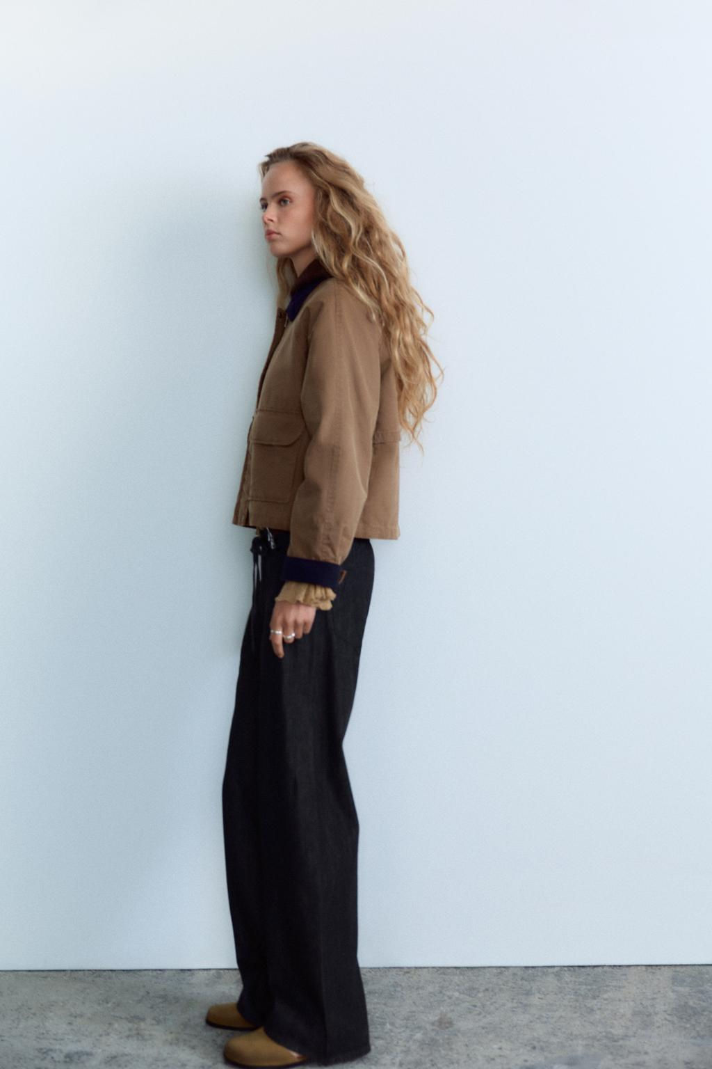 DENIM-EFFECT PYJAMA TROUSERS - Zara фото 3