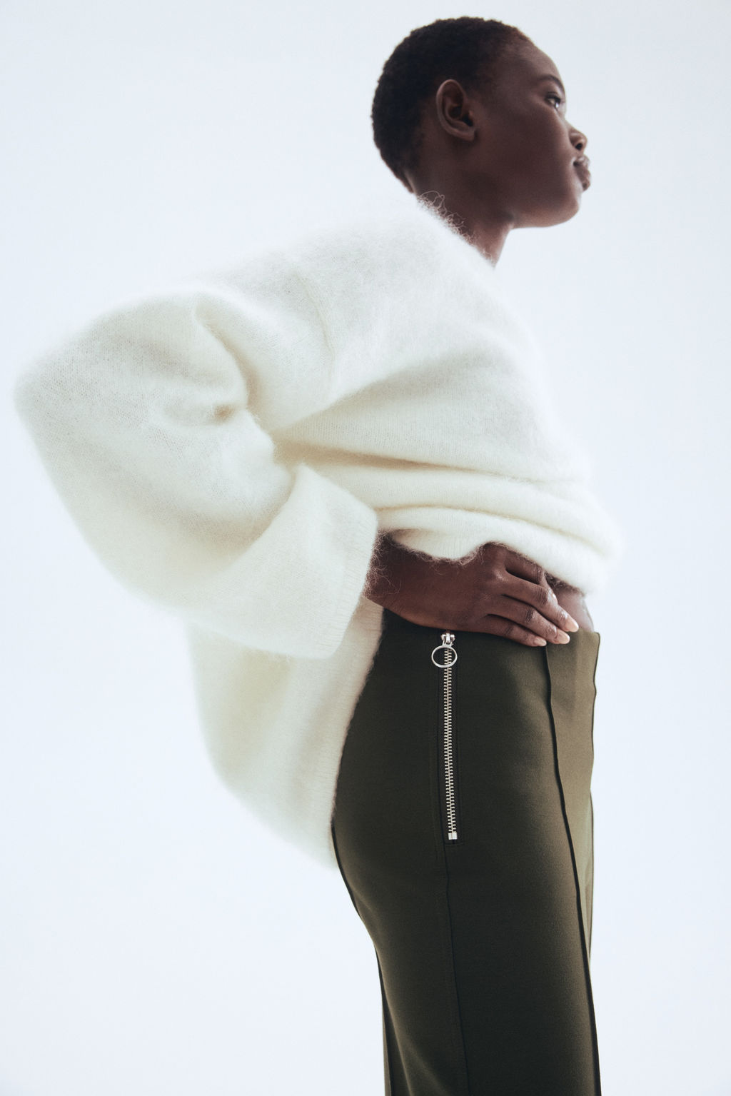 Pantal?n interlock con cremallera en el bajo - H&m фото 4