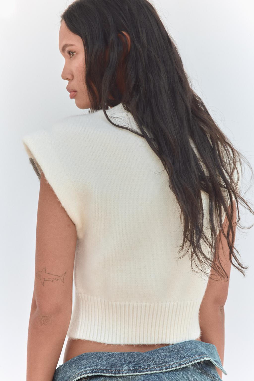 CABLE-KNIT VEST - Zara фото 5