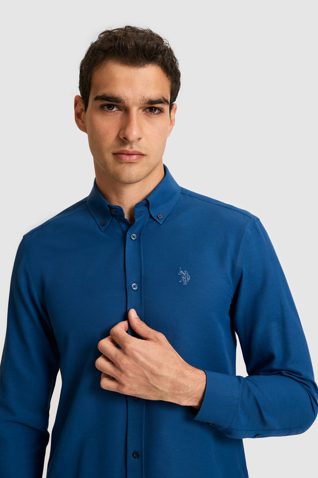 Erkek A__k Lacivert Uzun Kollu Basic G_mlek - U.s. polo assn фото 2