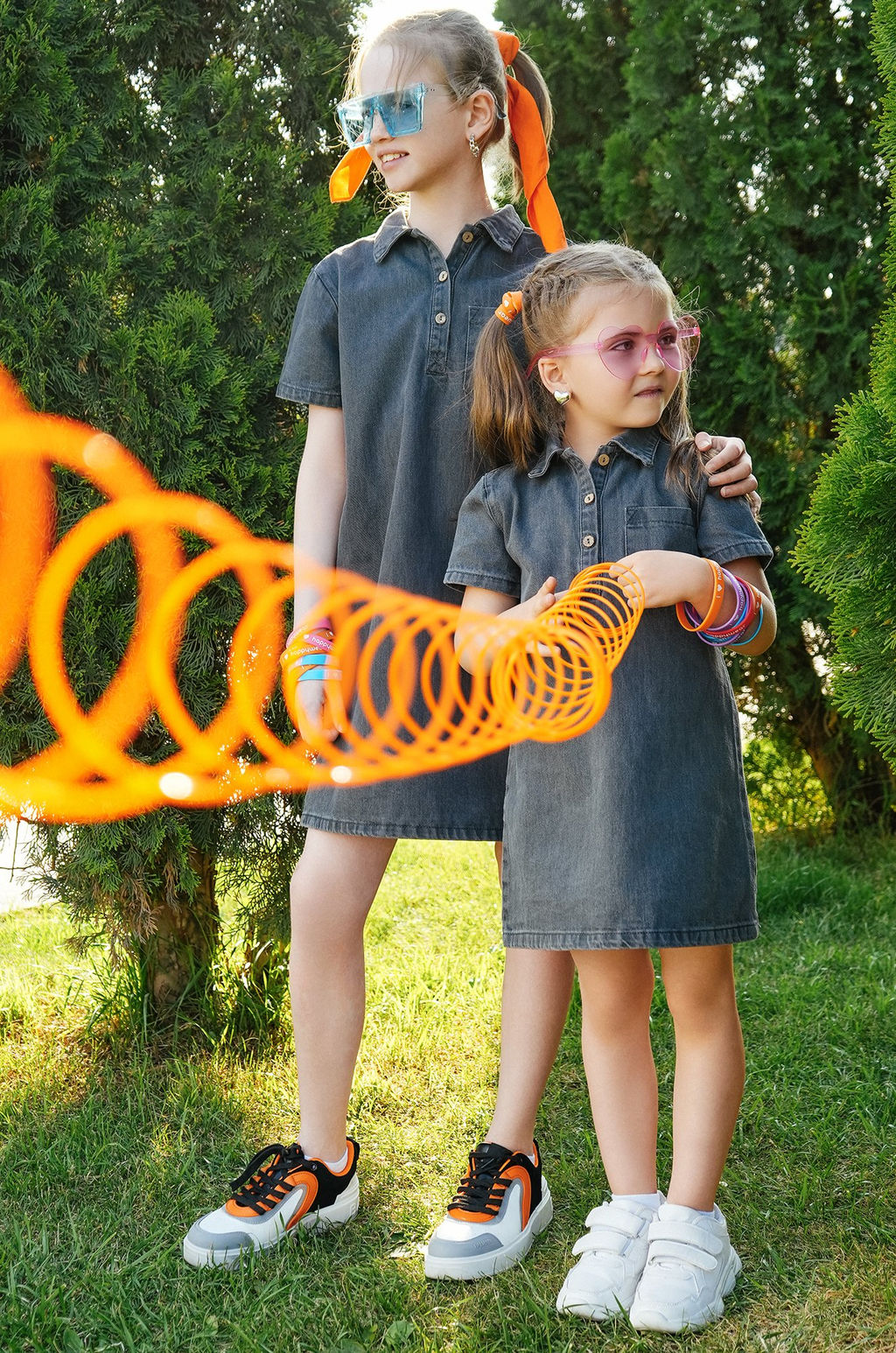 Джинсовое платье с коротким рукавом для девочки Happyfox - Happy fox фото 12