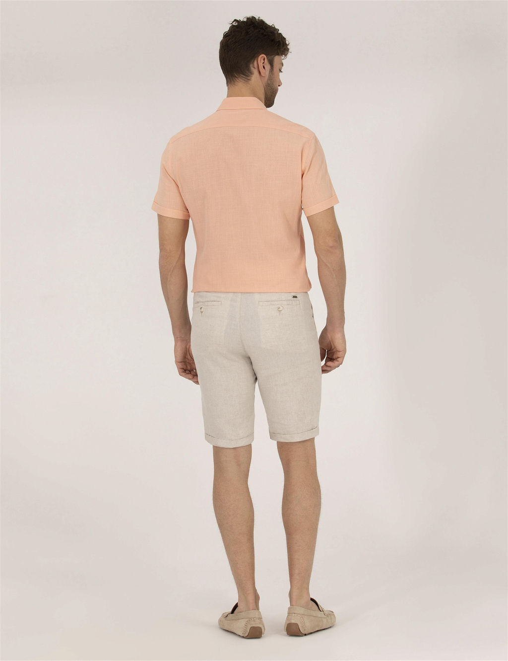 Bej Slim Fit Keten Kar___ml_ Beli Lastikli _ort - Pierre cardin фото 4