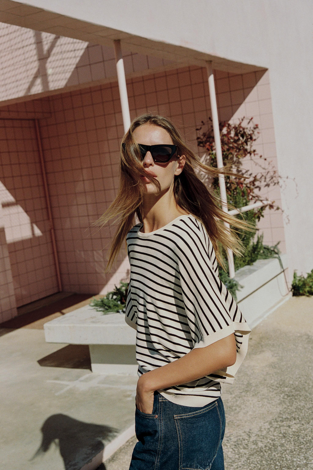 TOP PUNTO MANGA ANCHA / rayas - Zara фото 5