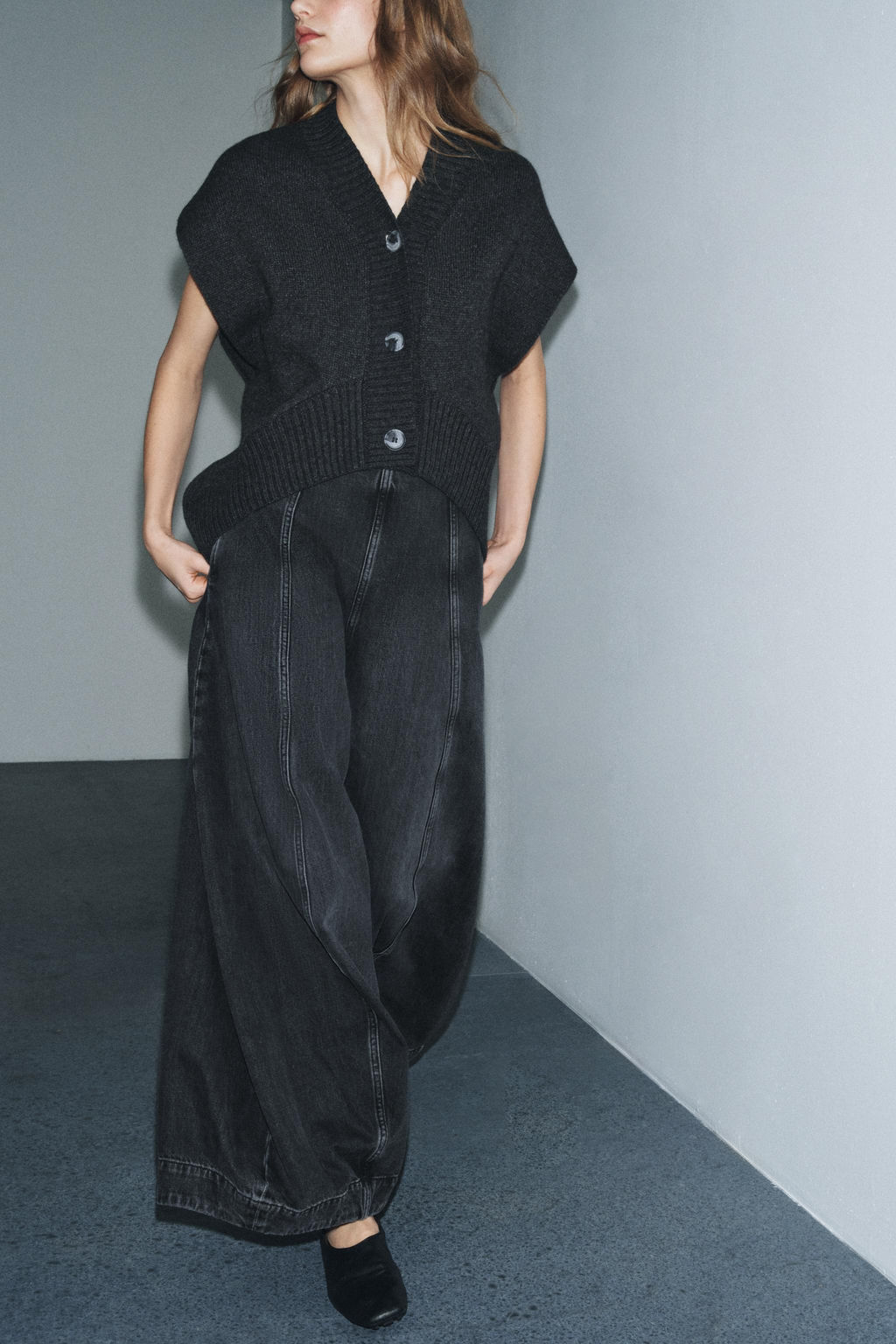 ZW COLLECTION BALLOON HIGH-WAIST JEANS - Zara фото 4