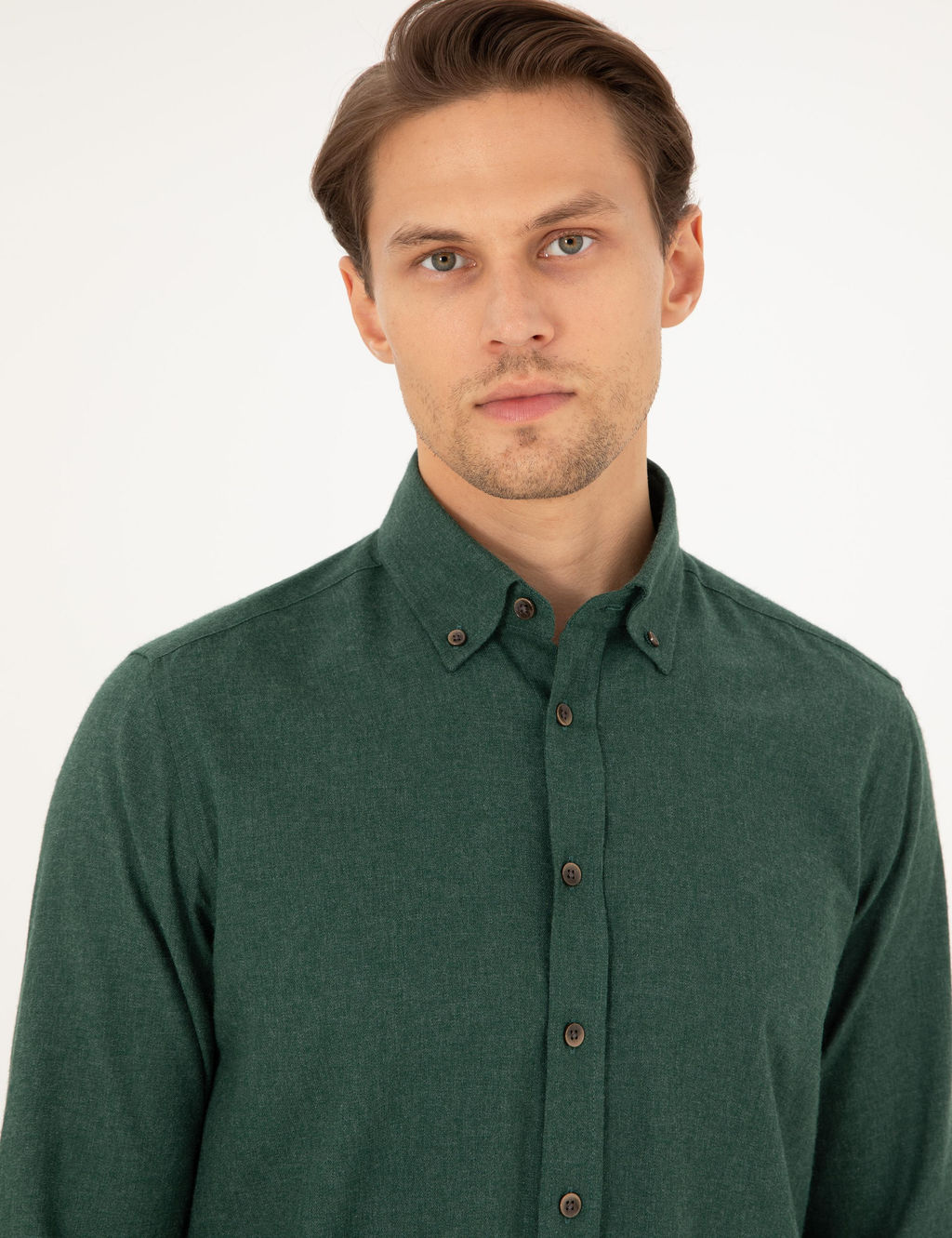 Рубашка Pierre Cardin Regular Fit зеленая