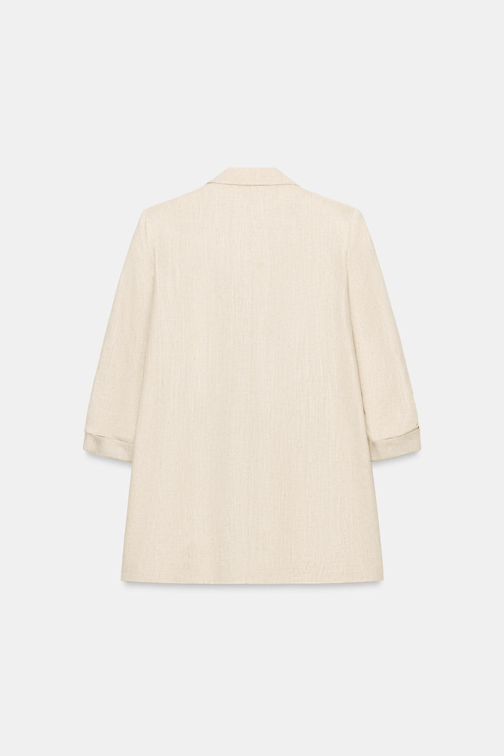 BLAZER ABIERTA MANGA REMANGADA / Beige claro - Zara фото 7