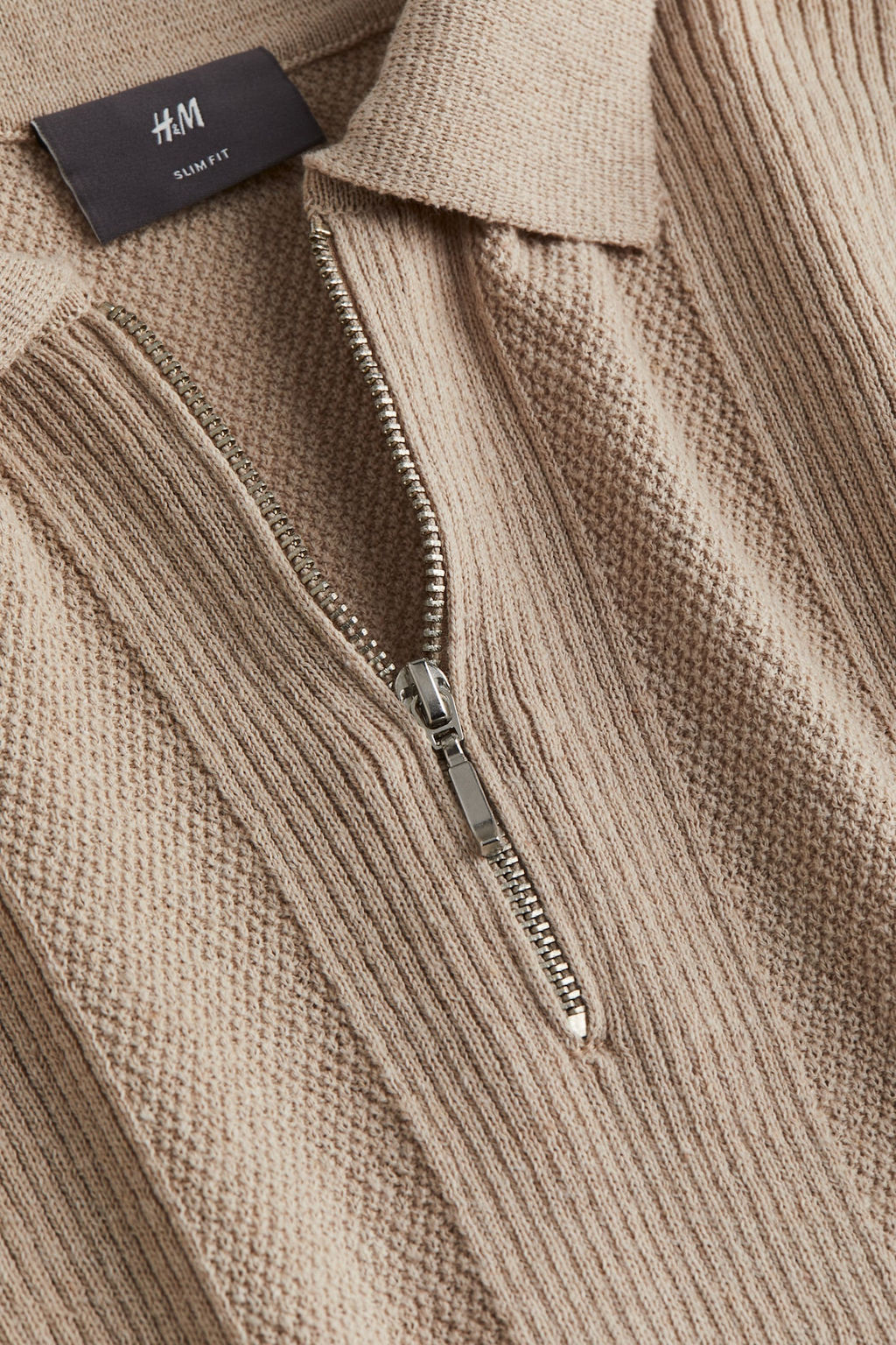 Polo con media cremallera Slim Fit - H&m фото 7