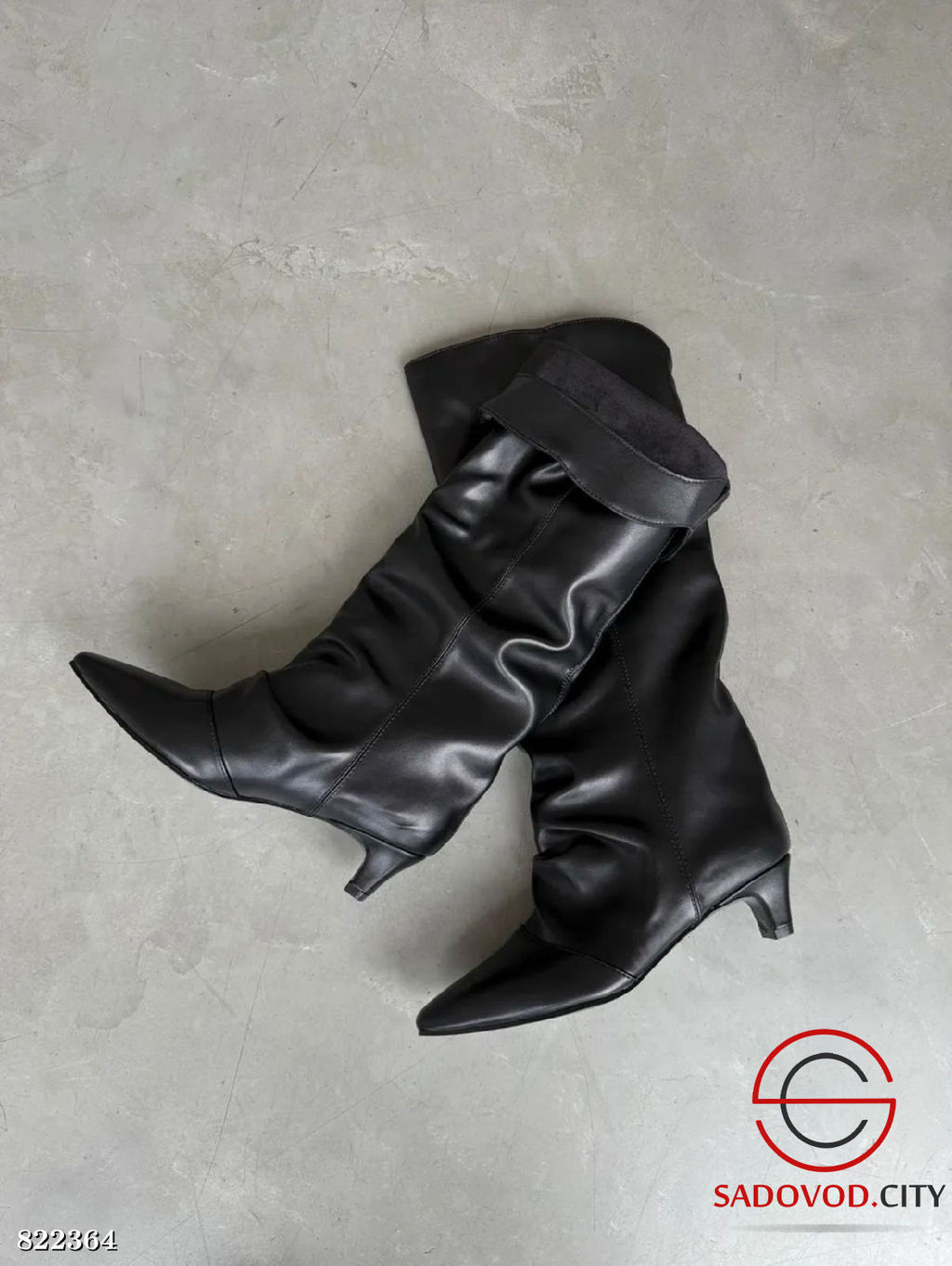 Сапоги женские для зимнего сезона на каблуке