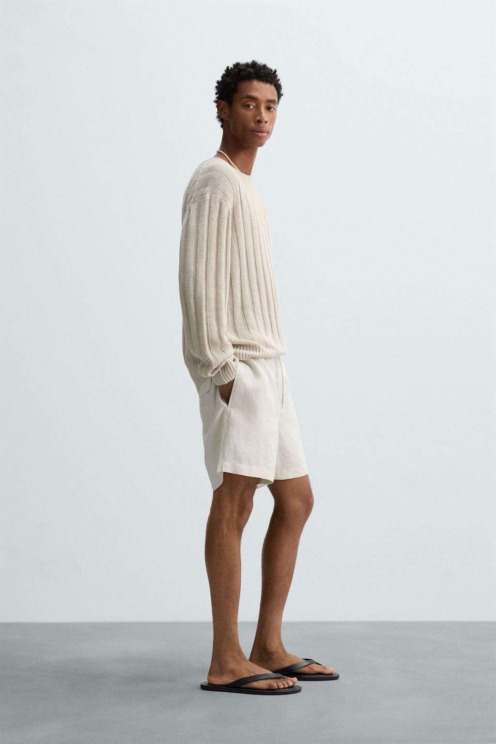 100% HEMP BERMUDA SHORTS - Zara фото 4