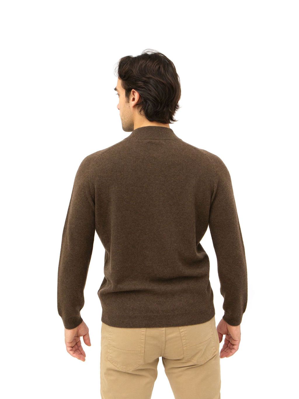 Джемпер из пуха яка 12186 коричневый